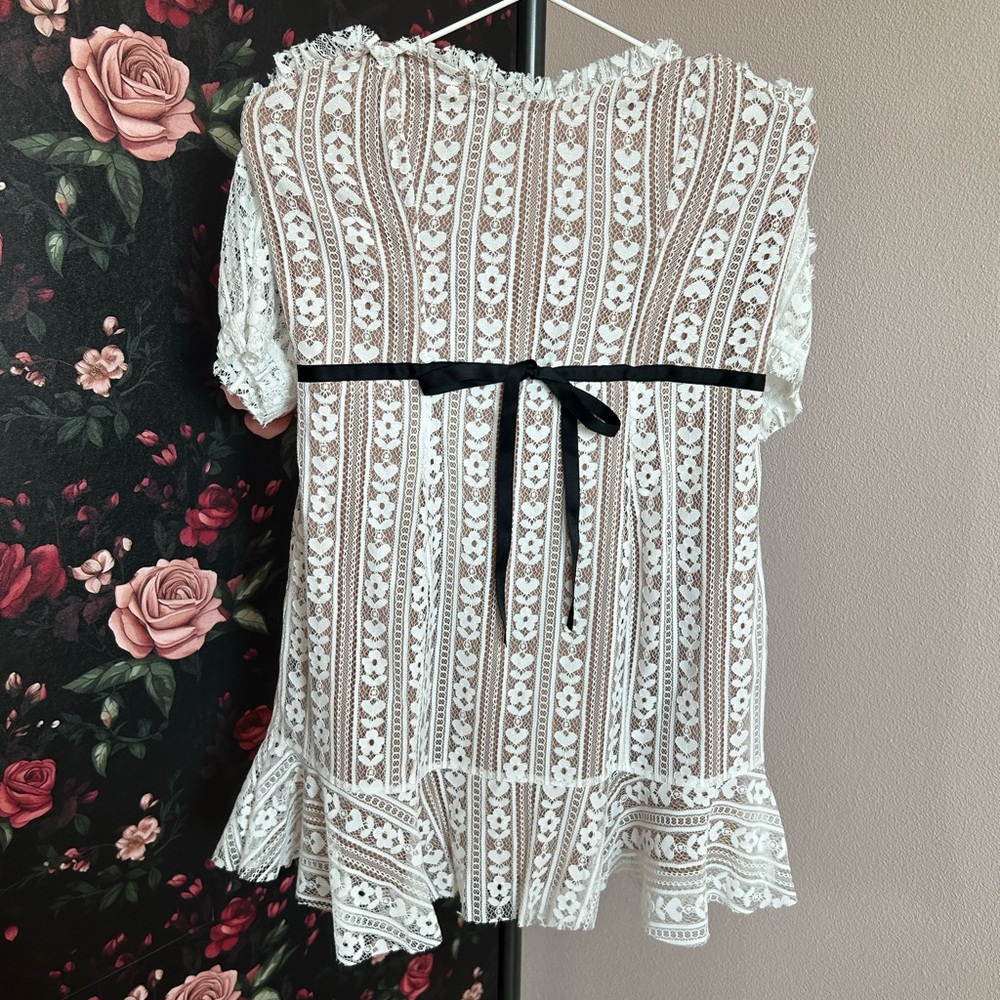 For Love And Lemons White Lace Mini Dress